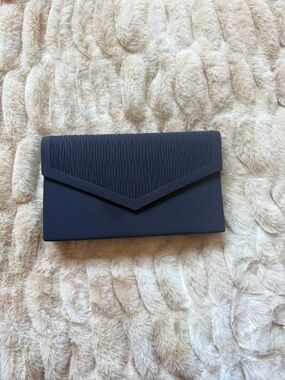 Elegant Navy Blue Women's Envelope Clutch - Classic Evening Bag